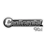 Logotipo da emissora de rádio Continental 96,1 com cores em escala de cinza