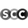 Logotipo do grupo SCC com cores em escala de cinza
